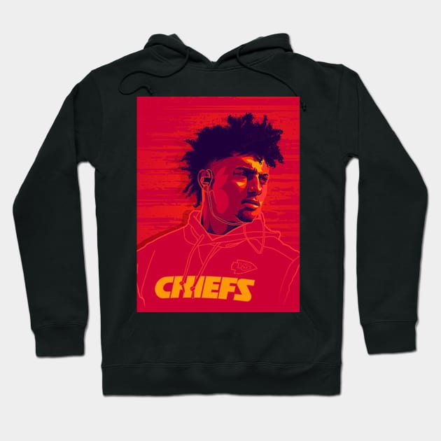 Patrick Mahomes Hoodie by wizooherb